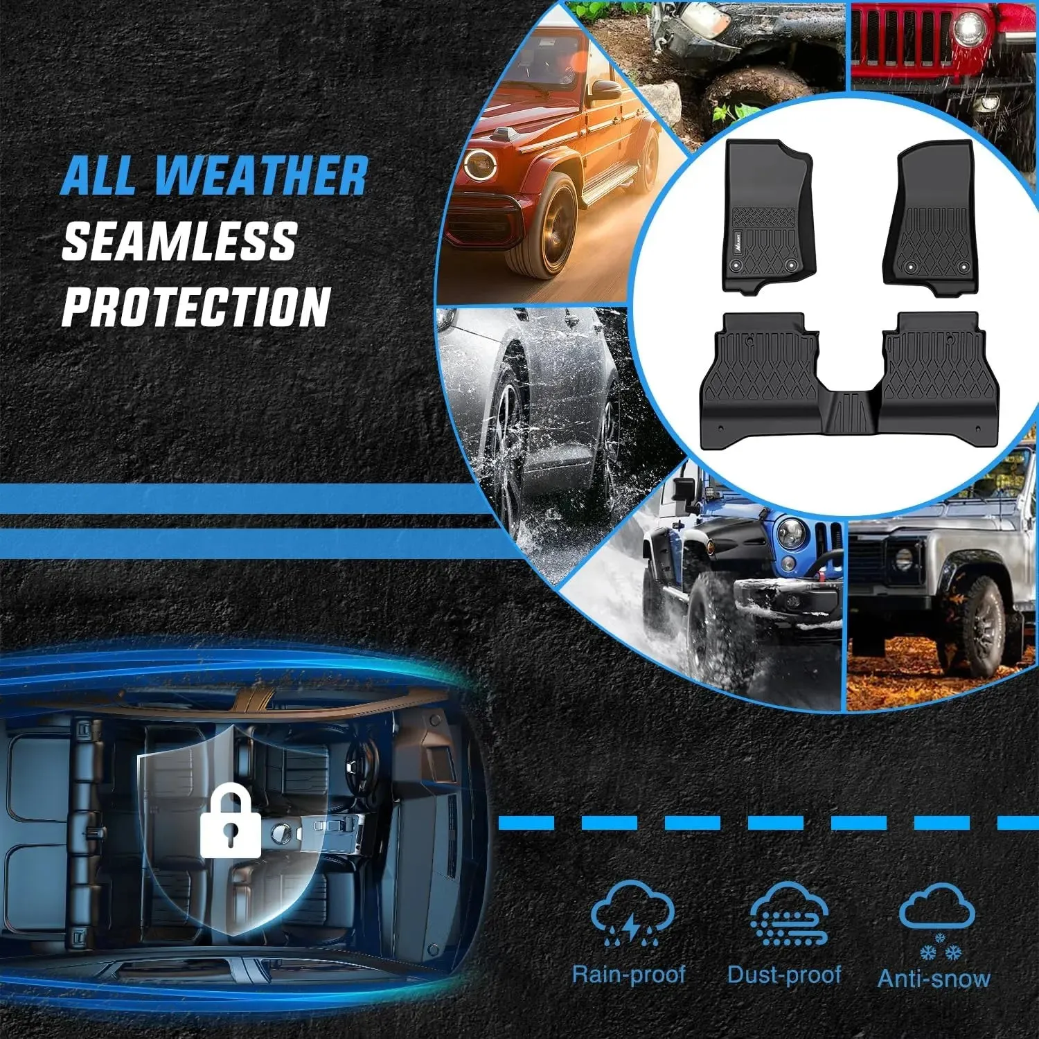 2020-2025 Jeep Gladiator JT TPE Floor Mats
