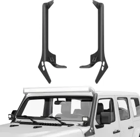 52 Inch LightBar and Light Pods Windshield Frame A-Pillar Mounts for 2018-2024 Jeep Wrangler JL/JLU Gladiator JT