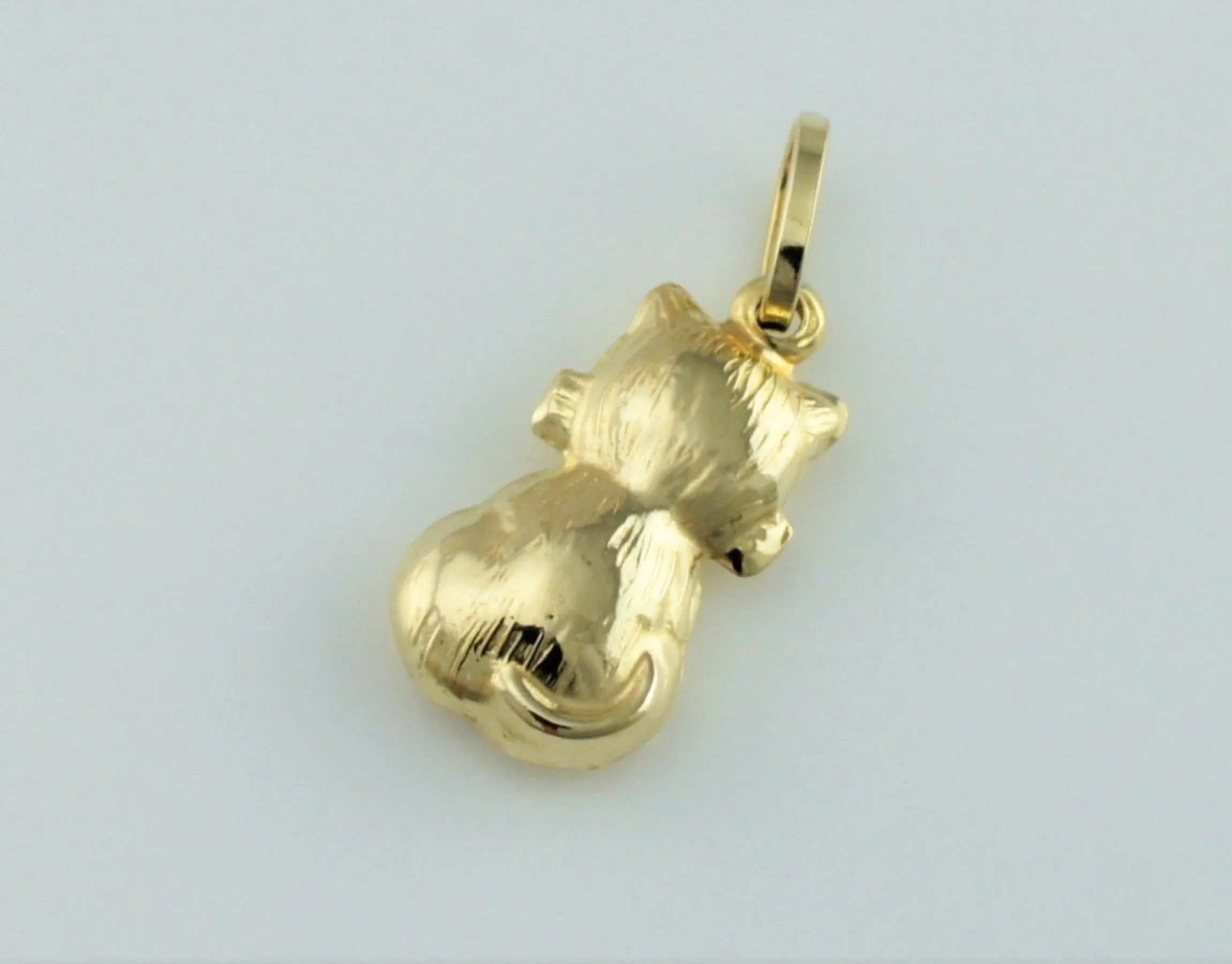 9ct Yellow Gold Cat - Kitten Charm - Pendant