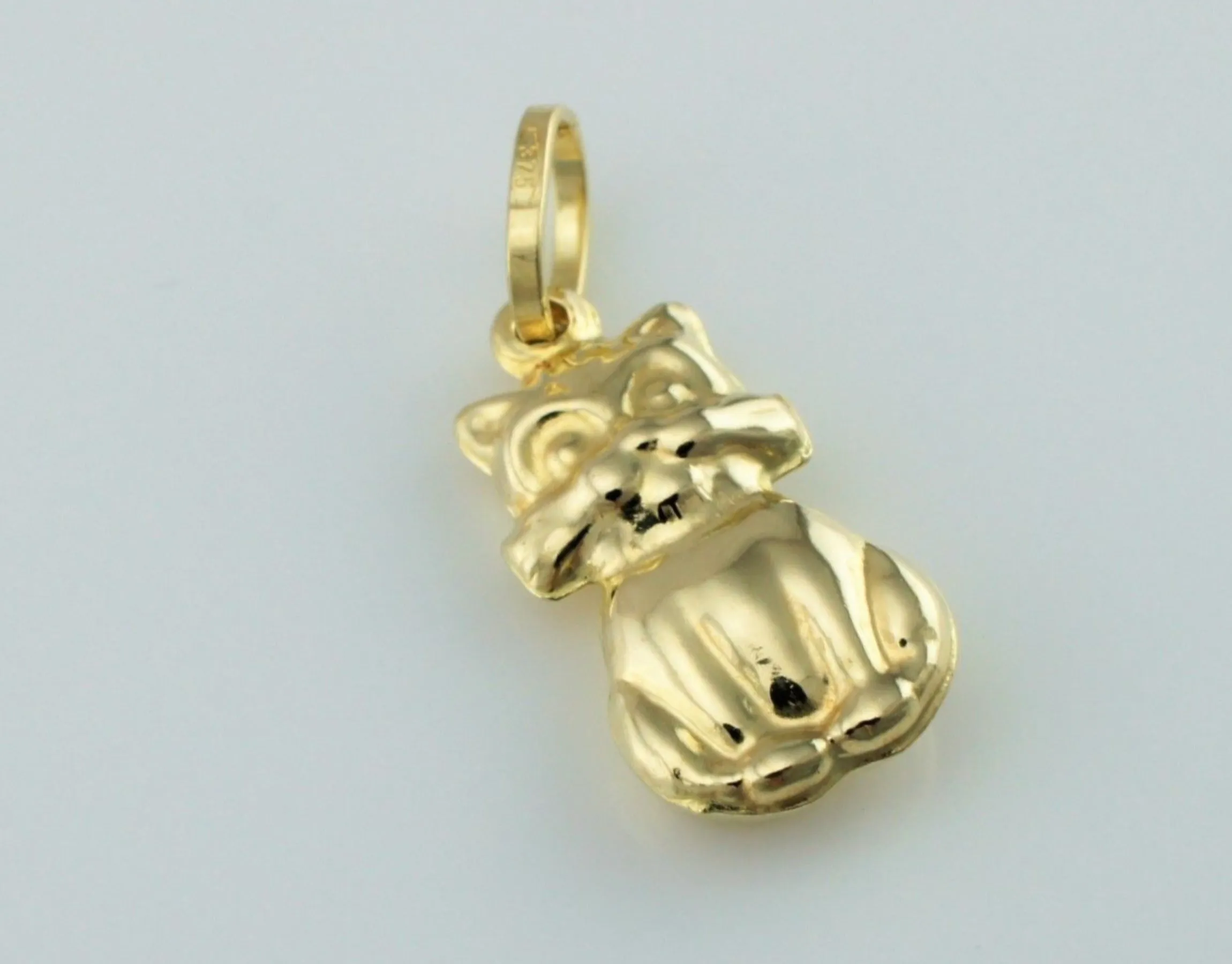 9ct Yellow Gold Cat - Kitten Charm - Pendant