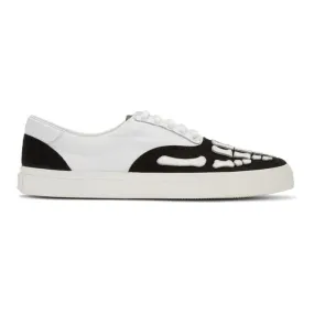 AMIRI Black and White Skeleton Toe Sneakers