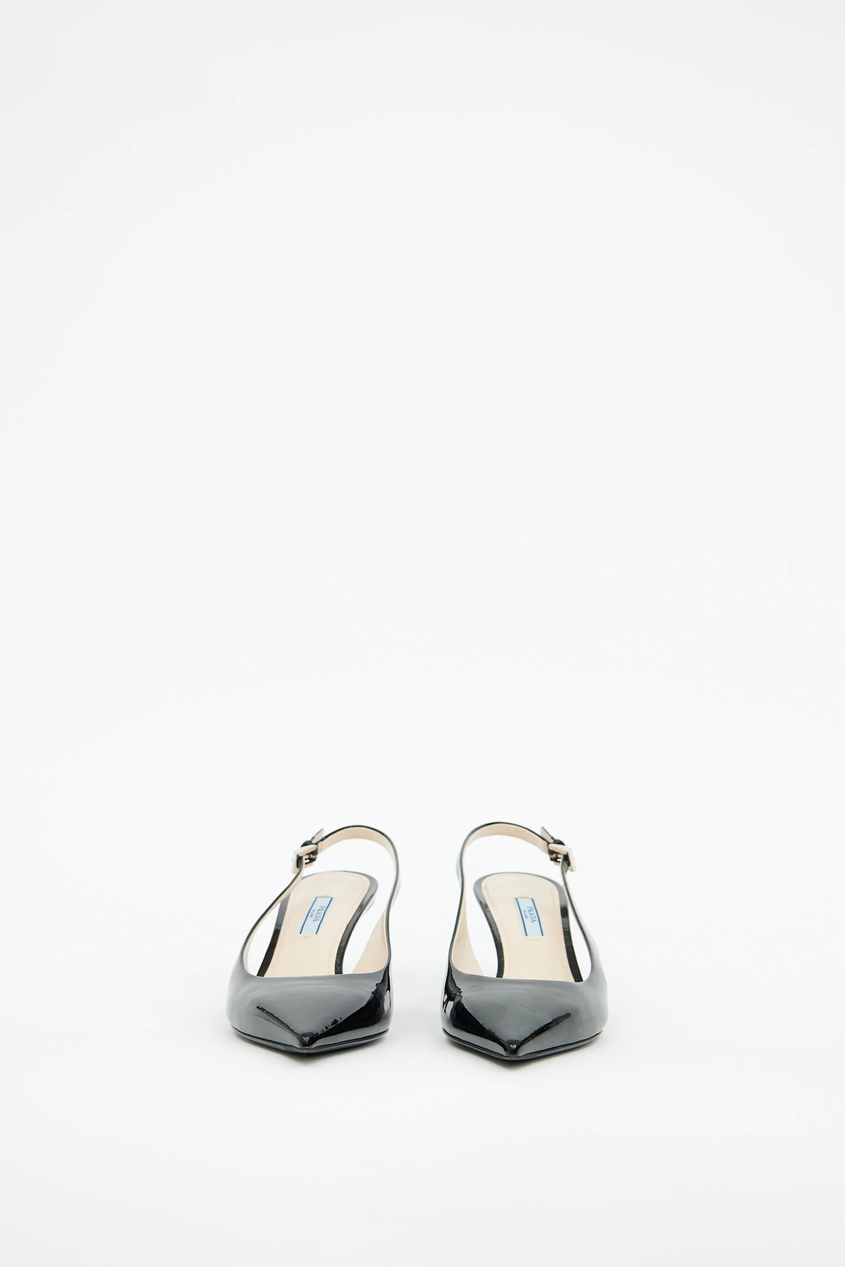 Black Patent Slingback Heel