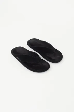 Black Velvet Sandal
