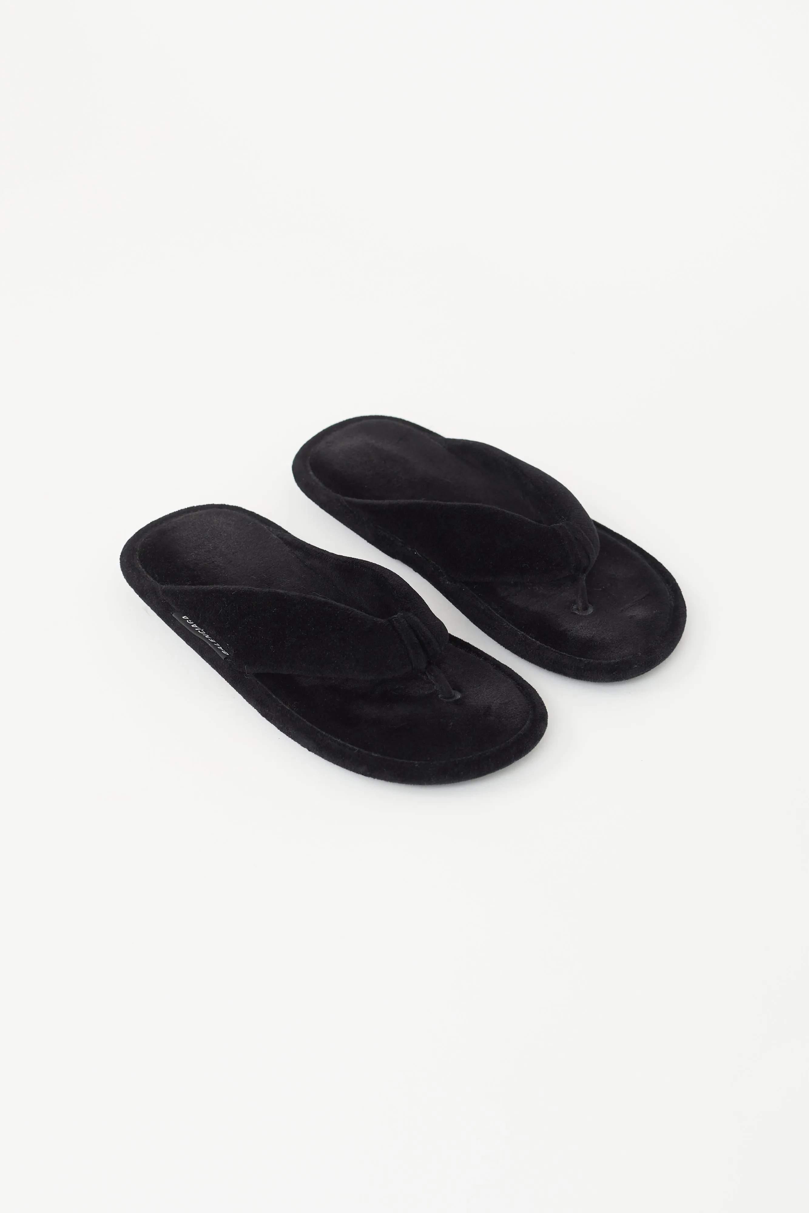 Black Velvet Sandal