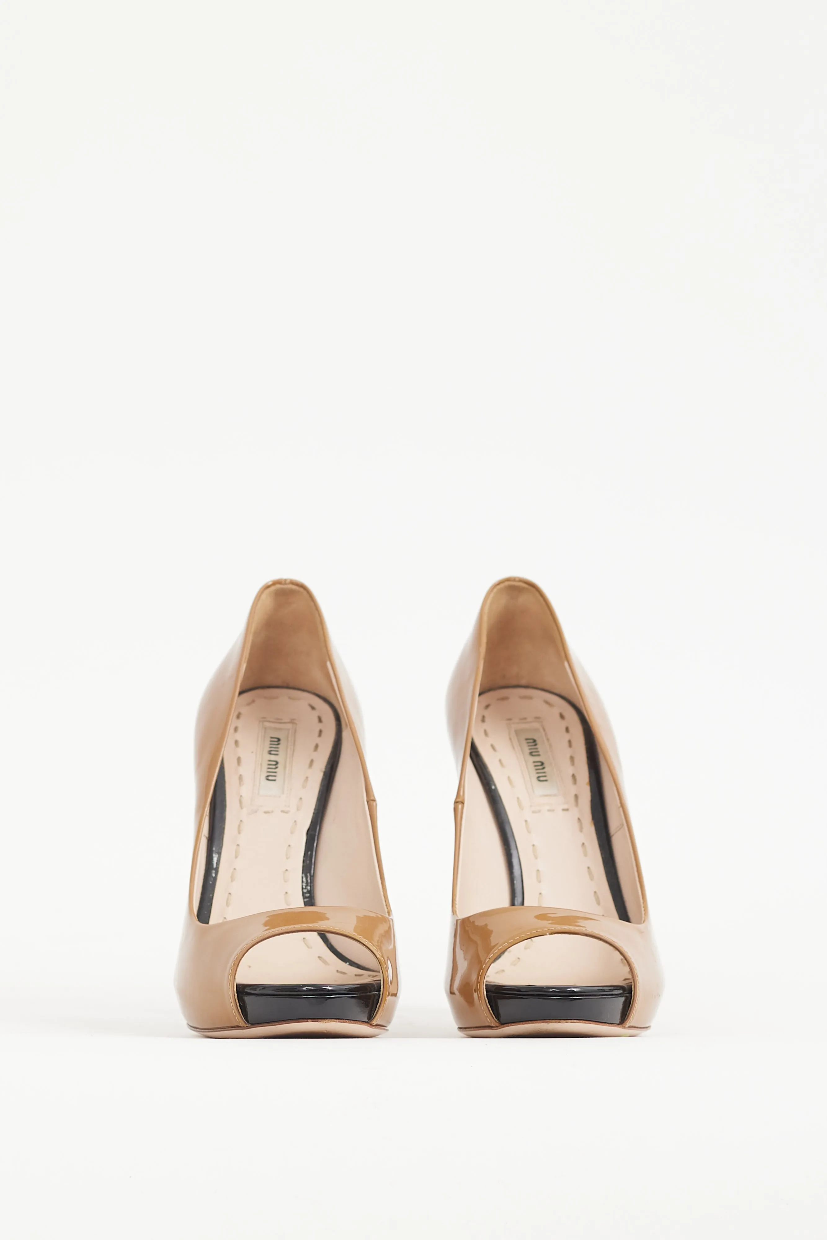 Brown & Black Patent Leather Pump
