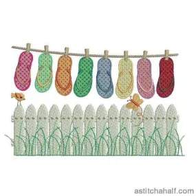 Flip Flops on Clothes Line
