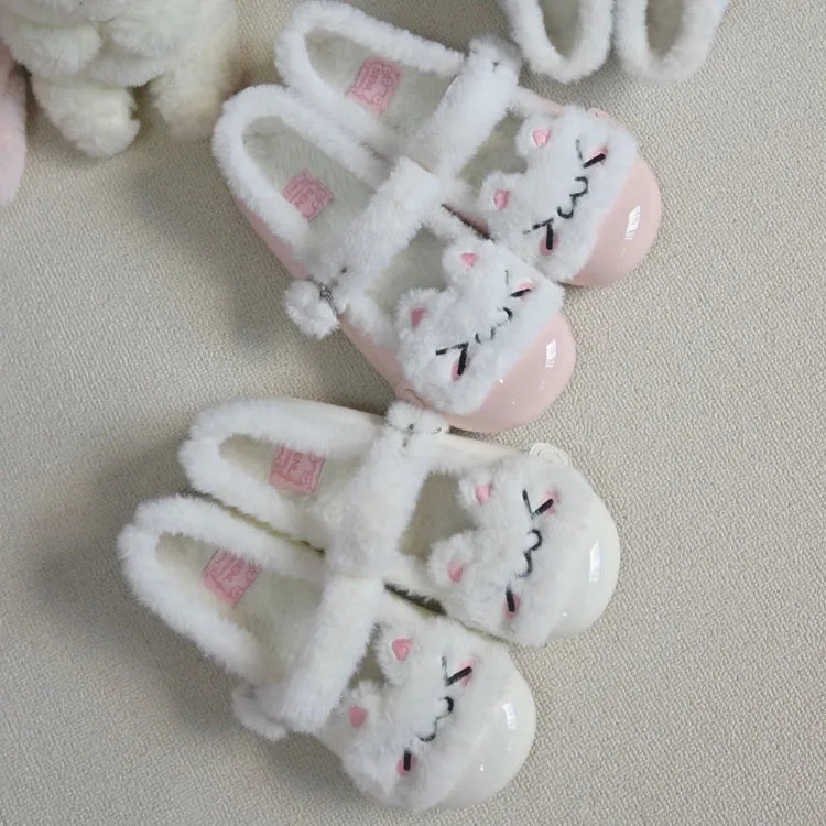 Kawaii Cartoon Kitten Plushy Lolita Shoes