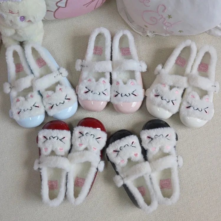 Kawaii Cartoon Kitten Plushy Lolita Shoes