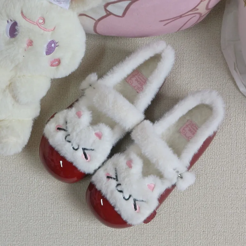 Kawaii Cartoon Kitten Plushy Lolita Shoes
