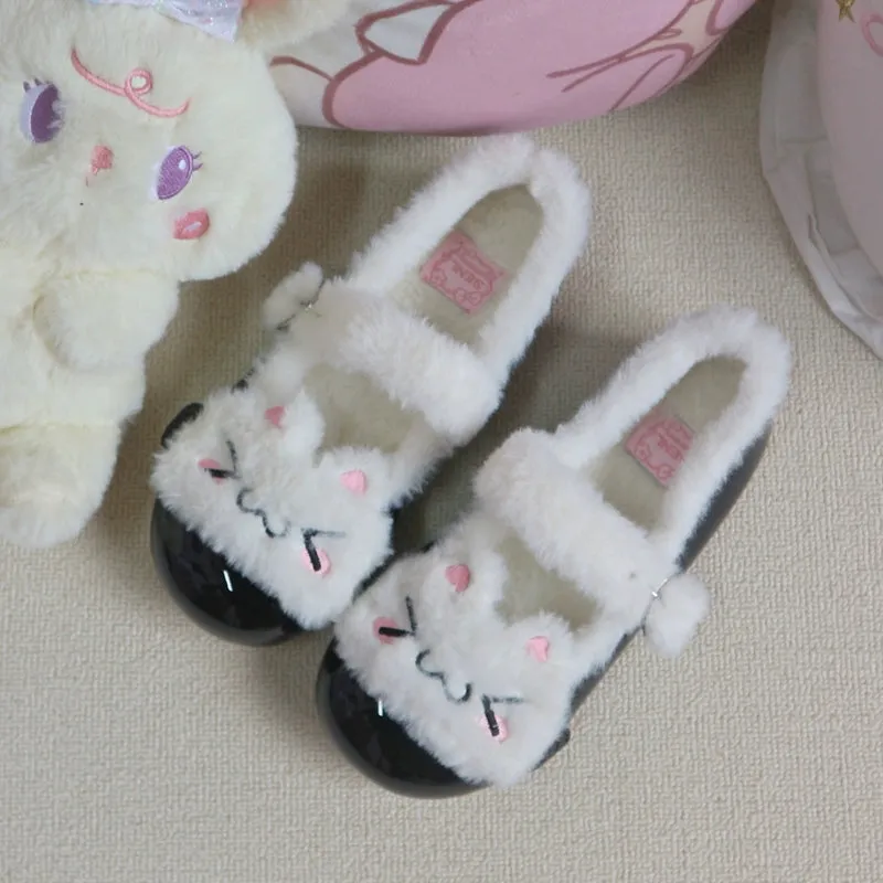 Kawaii Cartoon Kitten Plushy Lolita Shoes