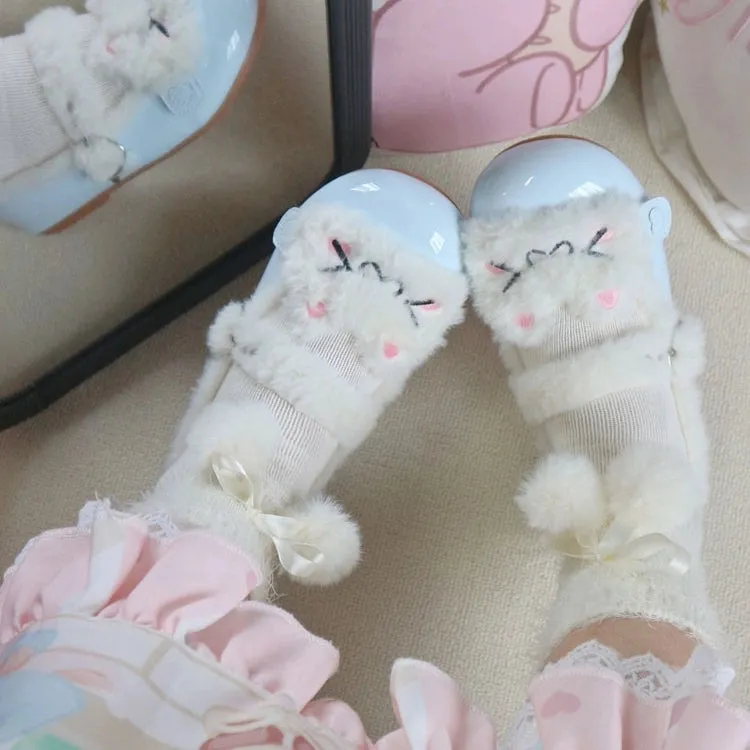Kawaii Cartoon Kitten Plushy Lolita Shoes