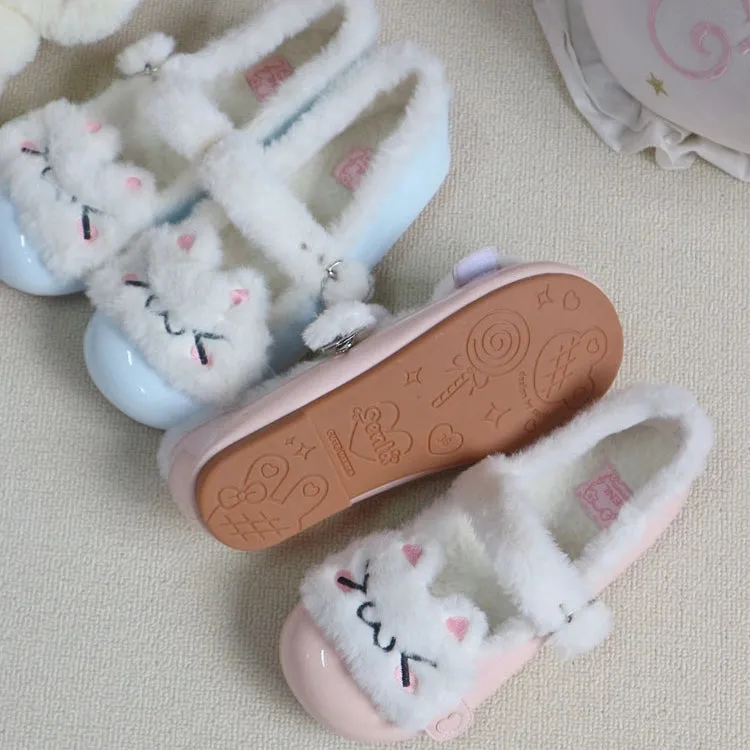 Kawaii Cartoon Kitten Plushy Lolita Shoes