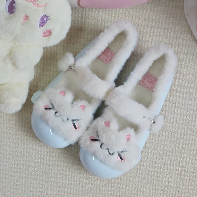 Kawaii Cartoon Kitten Plushy Lolita Shoes