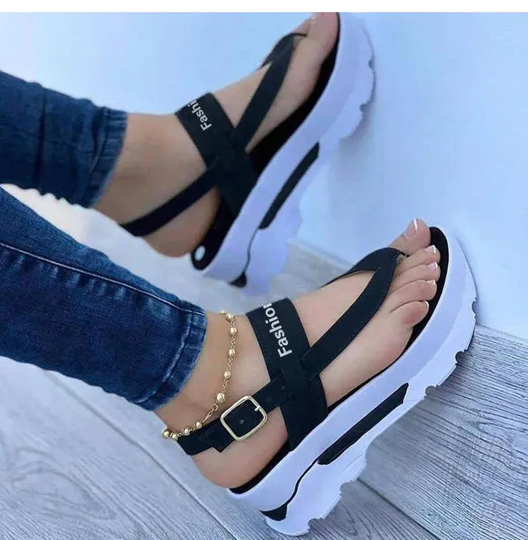 Low Platform Sandals With Heels