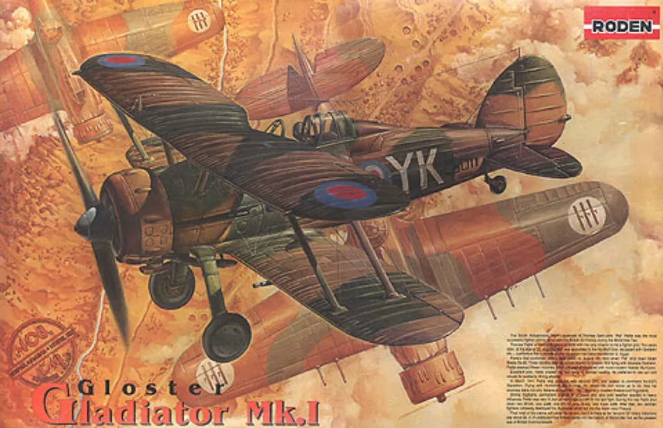 Roden 408 1/48 Gloster Gladiator Mk.I kit