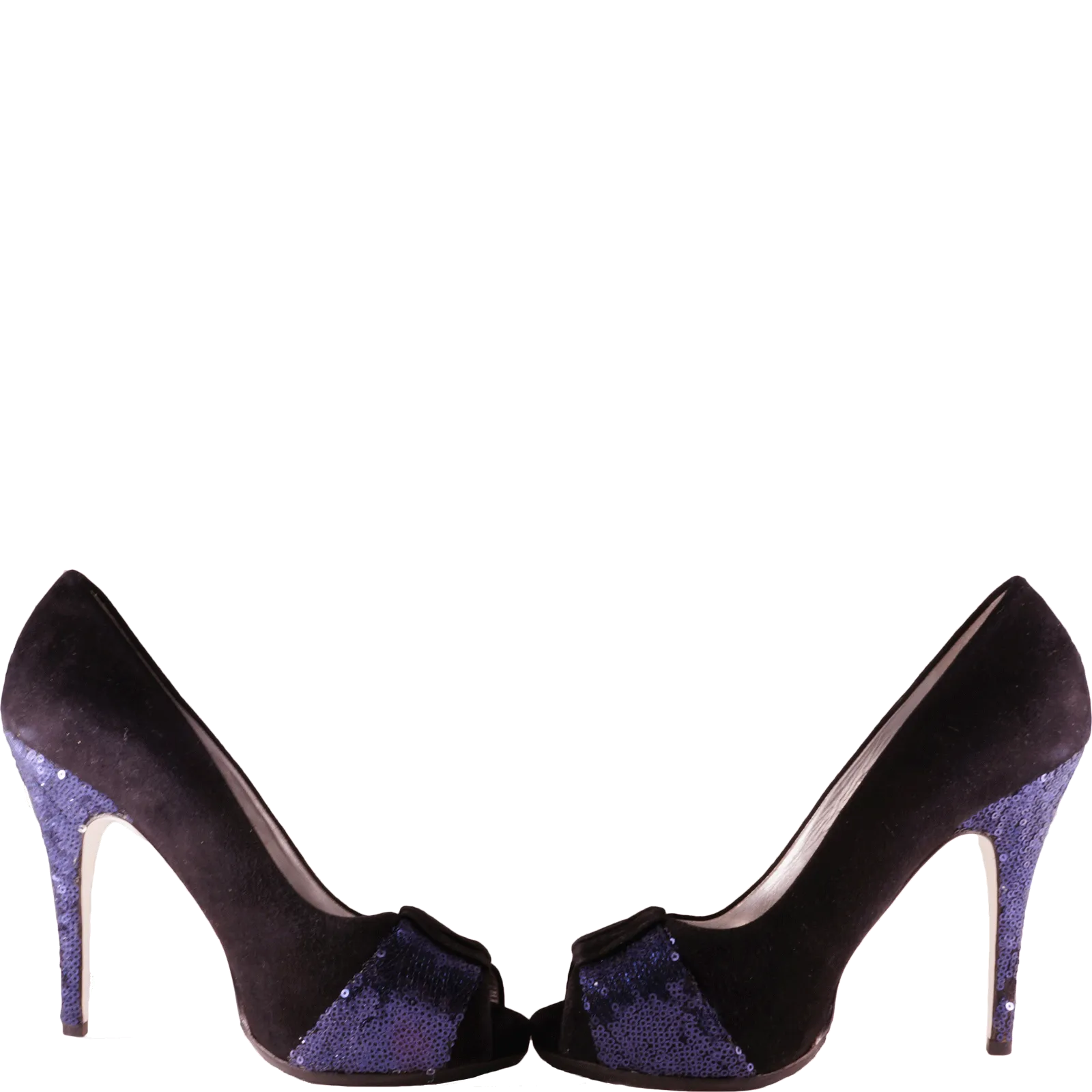 RON WHITE SEQUIN EMBELLISHED PUMP