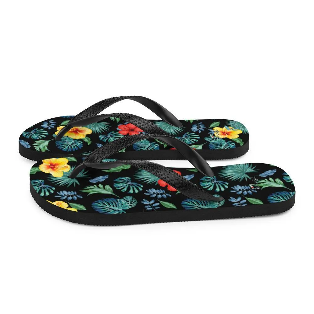 Tropical Hibiscus Flip-Flops