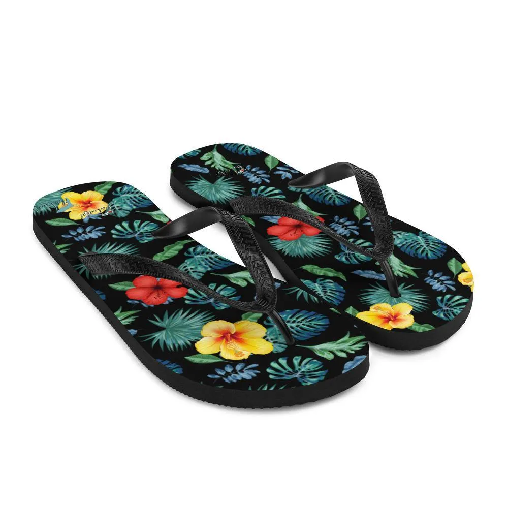 Tropical Hibiscus Flip-Flops