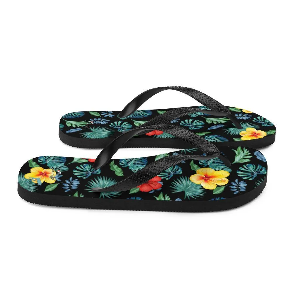 Tropical Hibiscus Flip-Flops